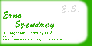 erno szendrey business card